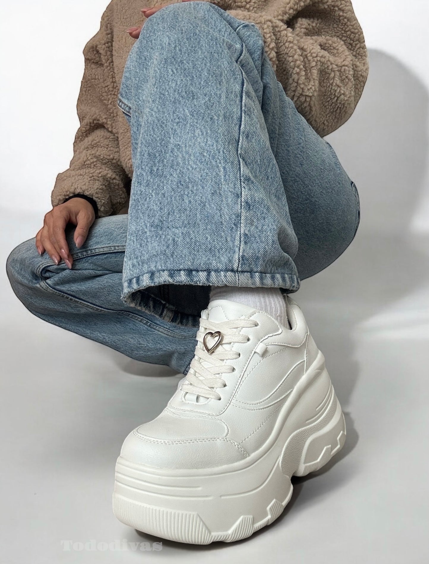 Zapatillas Plataforma Emma blancas