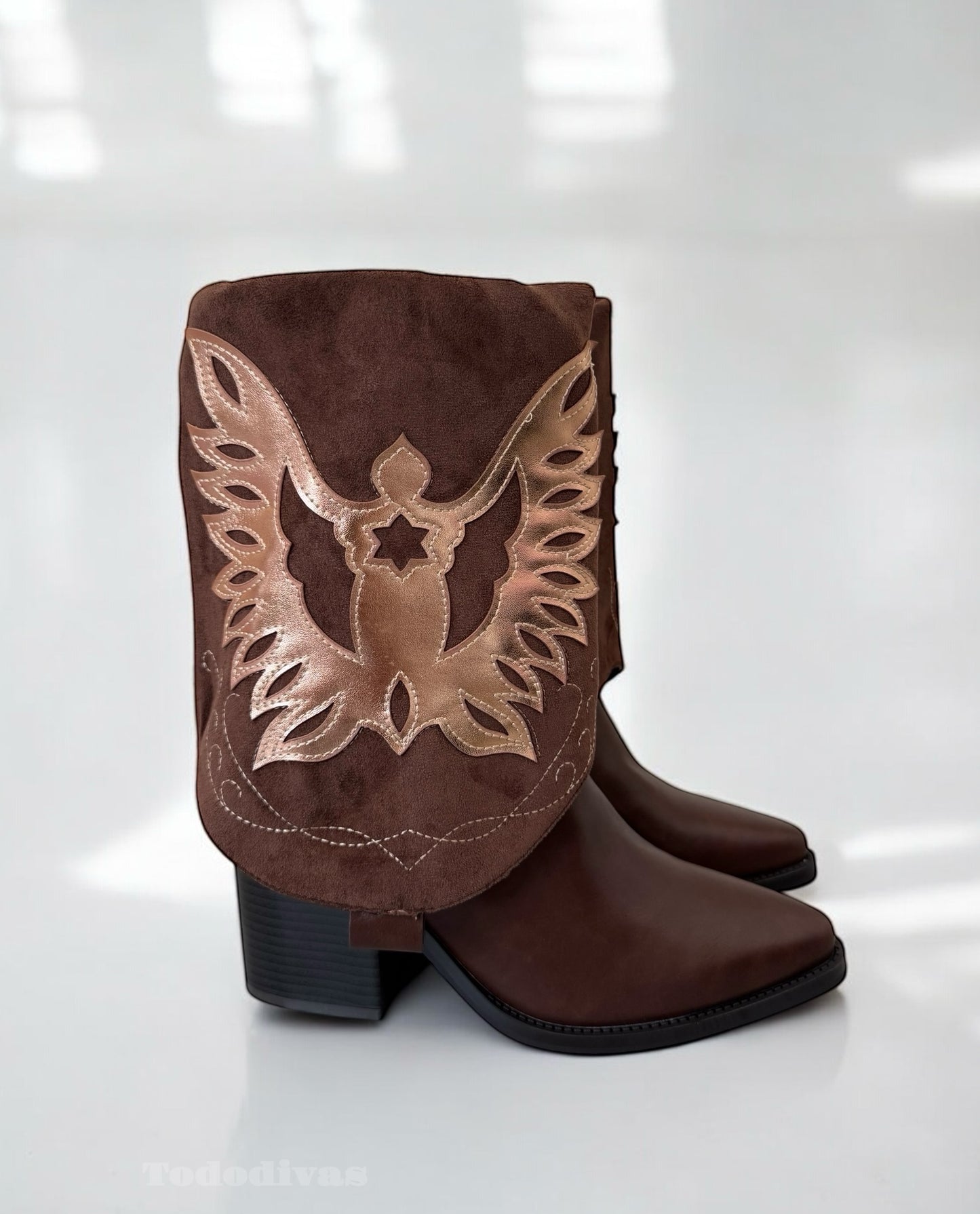 Bota Texana 2 en 1 Café