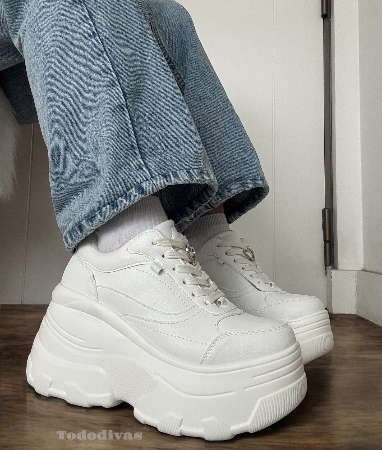 Zapatillas Plataforma Emma blancas