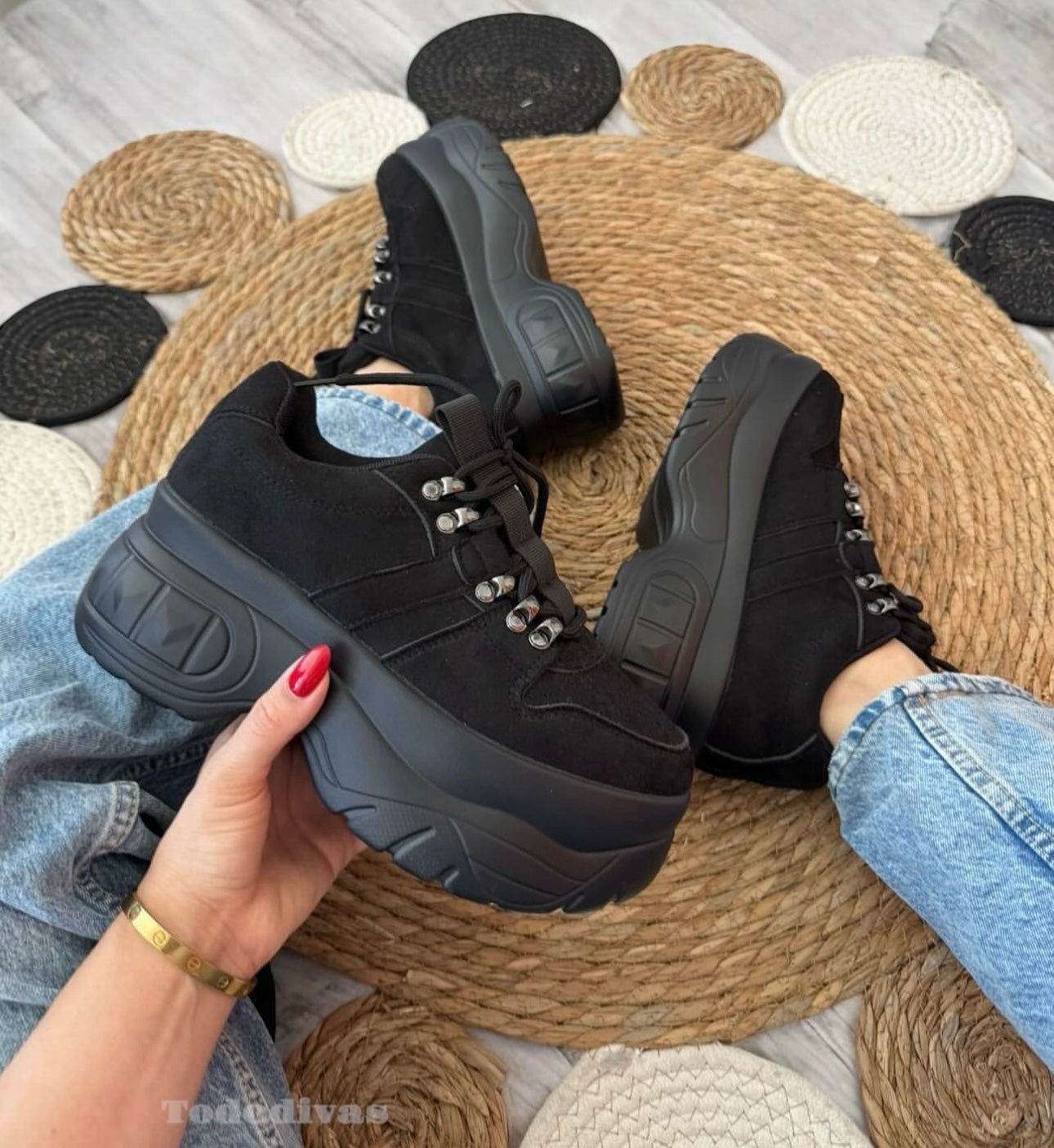 Zapatillas Plataforma Martina Gamuza