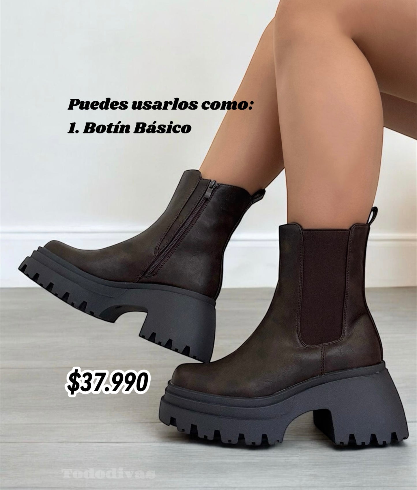 Botín Florencia 3 en 1 Café🤎