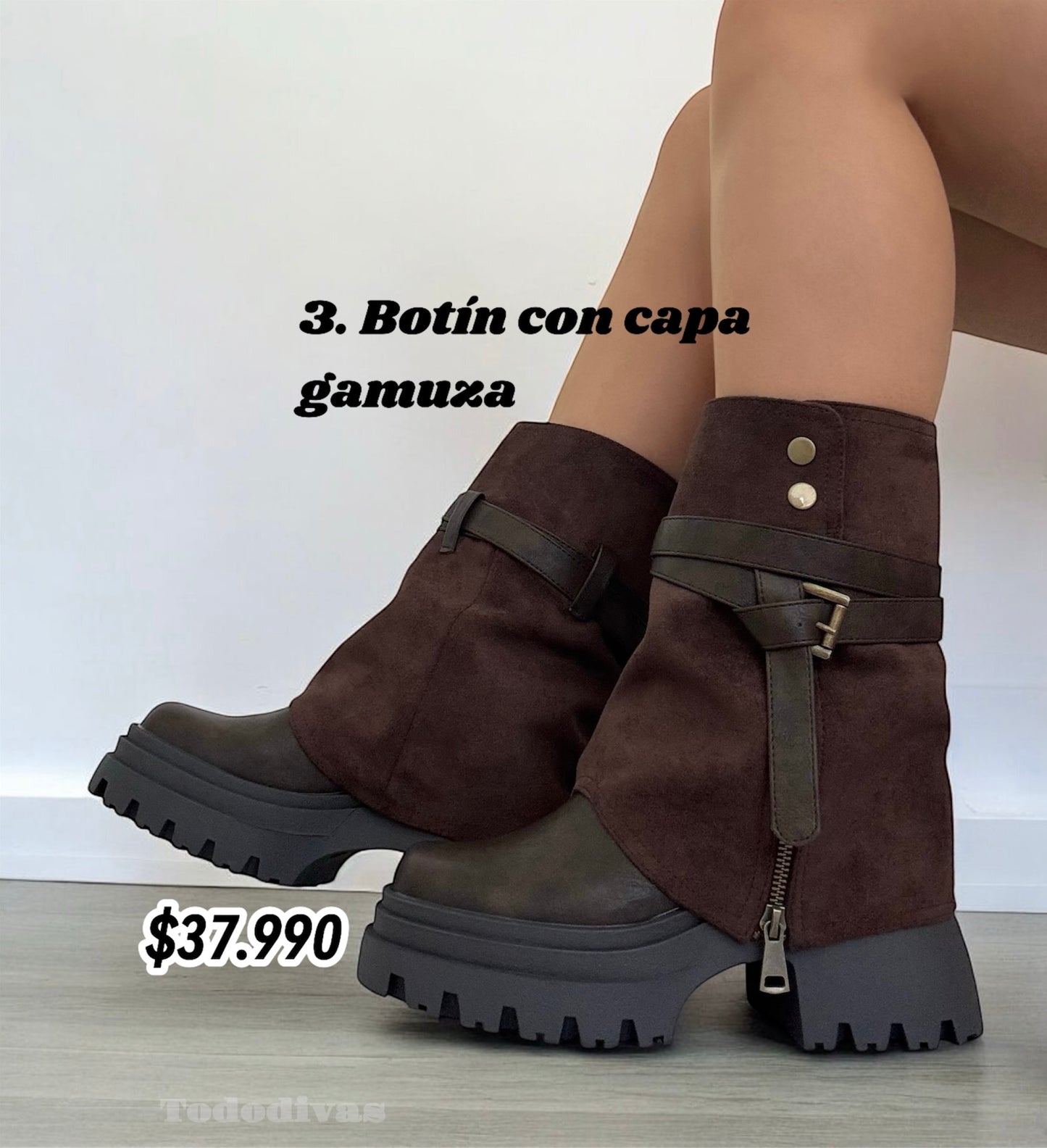 Botín Florencia 3 en 1 Café🤎