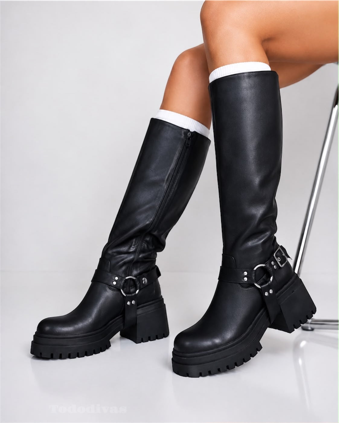 Bota Biker Emilia Negra🖤