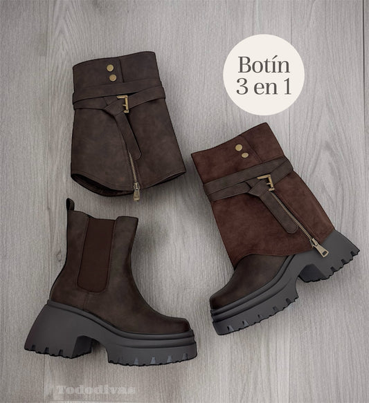 Botín Florencia 3 en 1 Café🤎