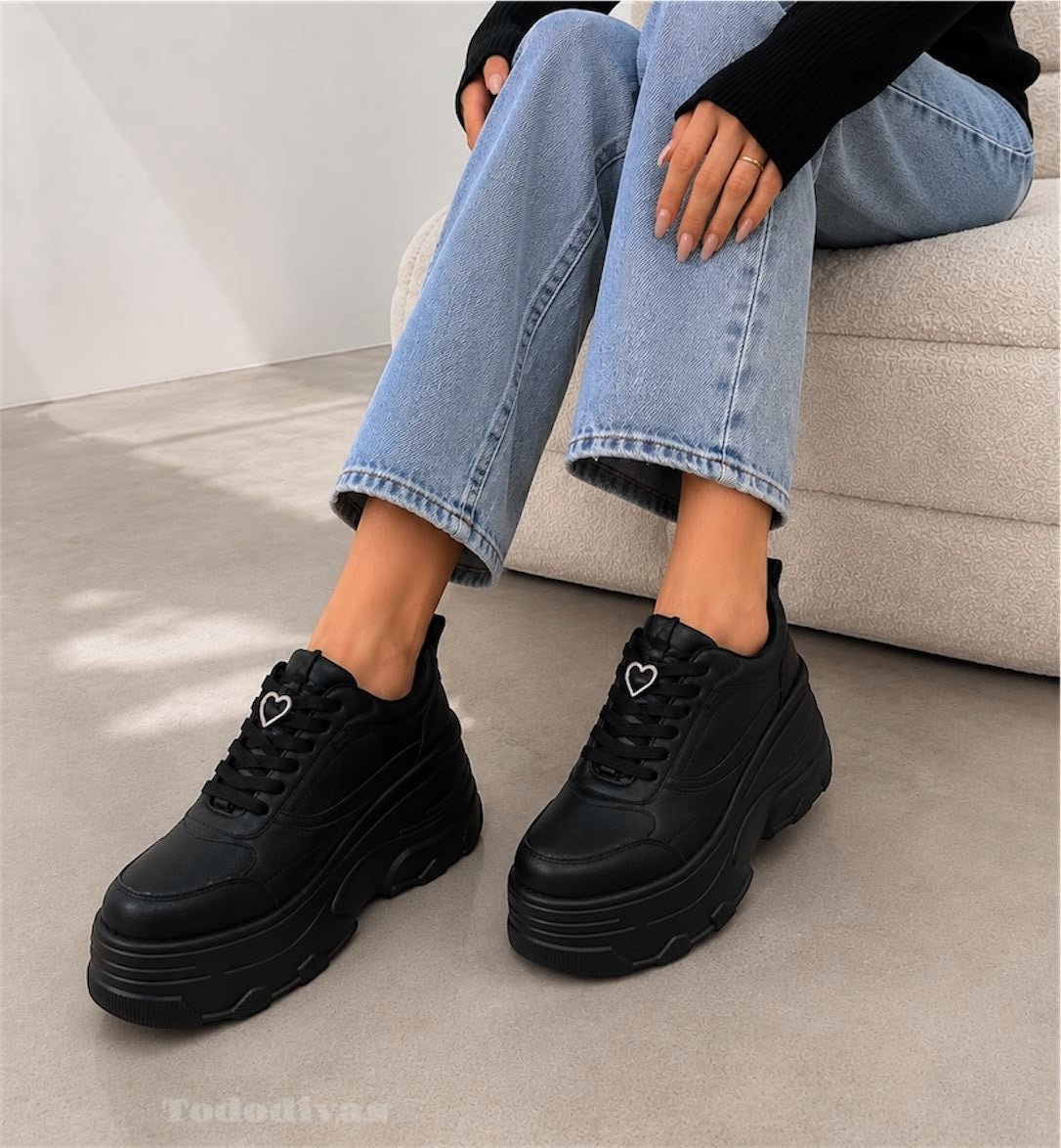 Zapatillas Plataforma Emma negras