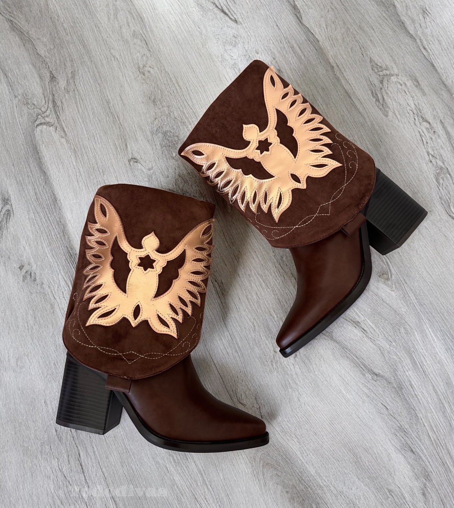 Bota Texana 2 en 1 Café