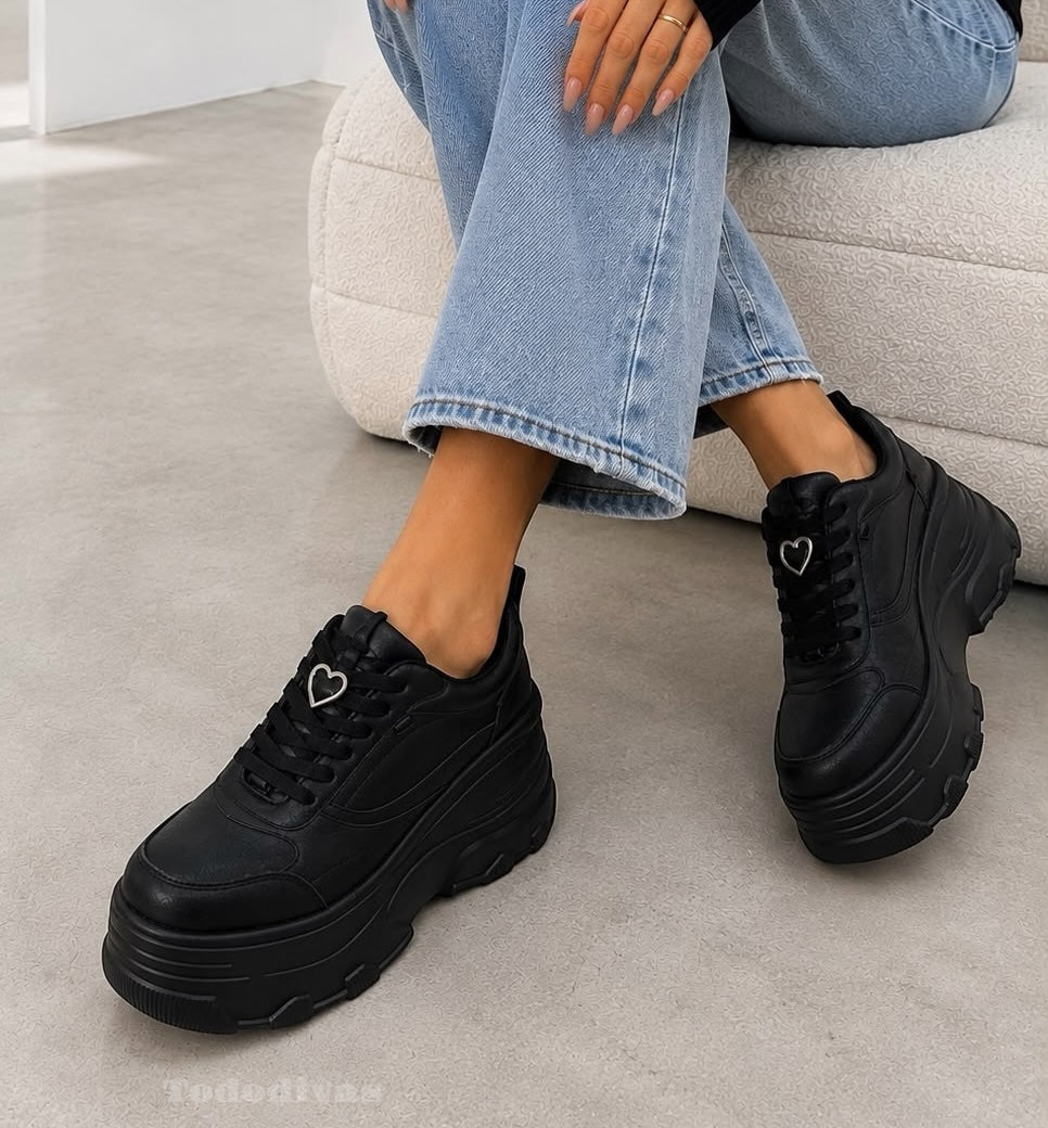 Zapatillas Plataforma Emma negras